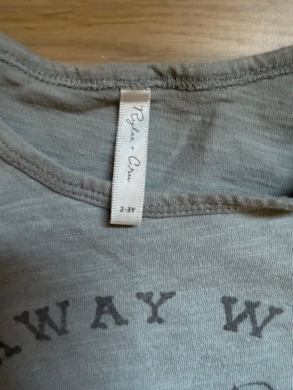 Rylee + Cru 2-3Y Sail Away With Me Gray Slub Tee